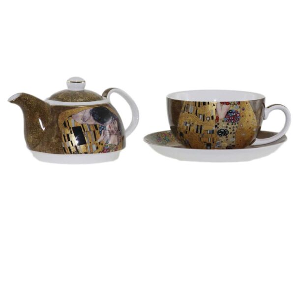 Tea set - single from The Kiss series on a gold background