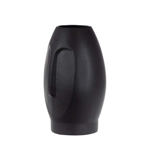 Ceramic vase from the Faces series in black - S