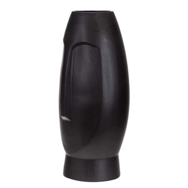 Ceramic vase from the Faces series in black - L