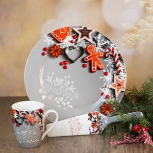 Cake Plate with Spatula - The Taste of Christmas