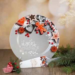 Cake Plate with Spatula - The Taste of Christmas