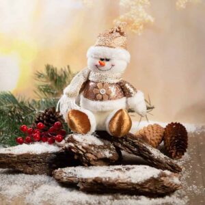Christmas decoration - Snowman in gold