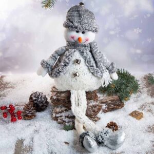 Christmas decoration - Snowman with hanging legs