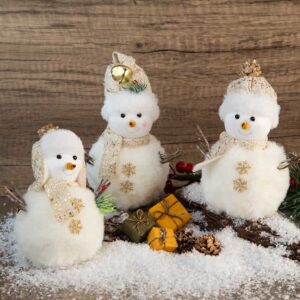 Christmas Decoration Snowman - Golden Snowflake