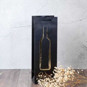 Bottle gift bag - Golden luxury