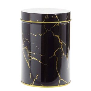 Set of metal boxes Black marble