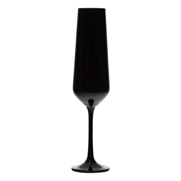 Champagne glasses in black from the Sandra set