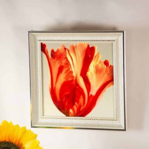 Painting with embossed frame