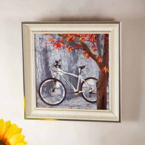 Painting with embossed frame