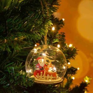 Glowing Christmas ball - Santa Claus