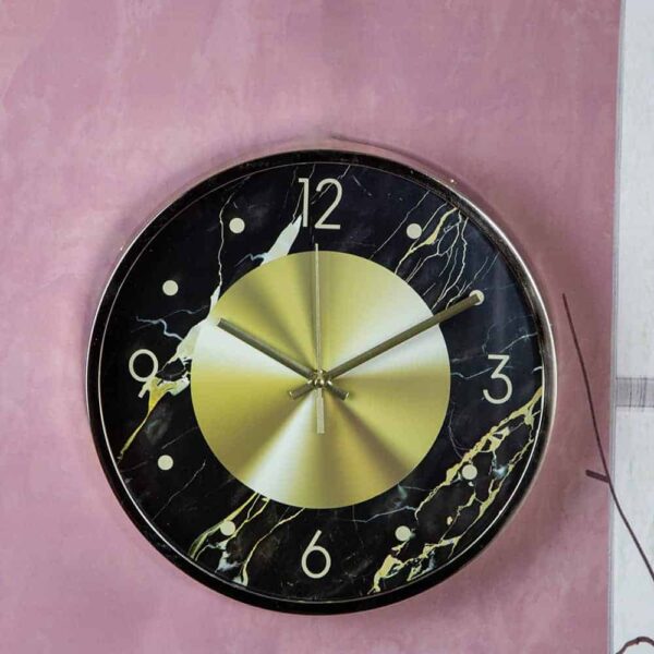 Wall clock - Black and gold