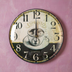 Wall Clock - Coffee Accent
