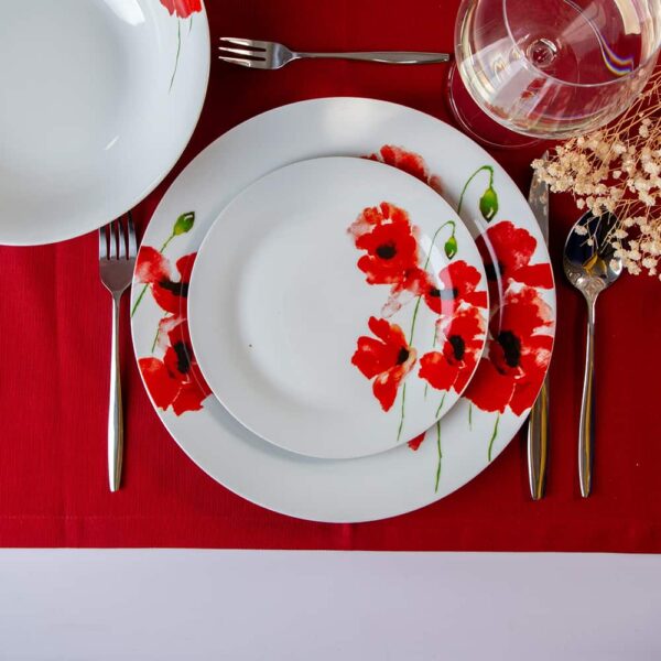 Dinner set - 19 parts from the series Red Poppy