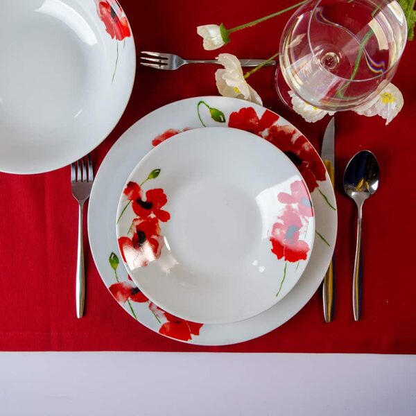 Dinner set - 19 parts from the series Red Poppy