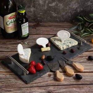Cheese plateau with handles from the Stone and wood series