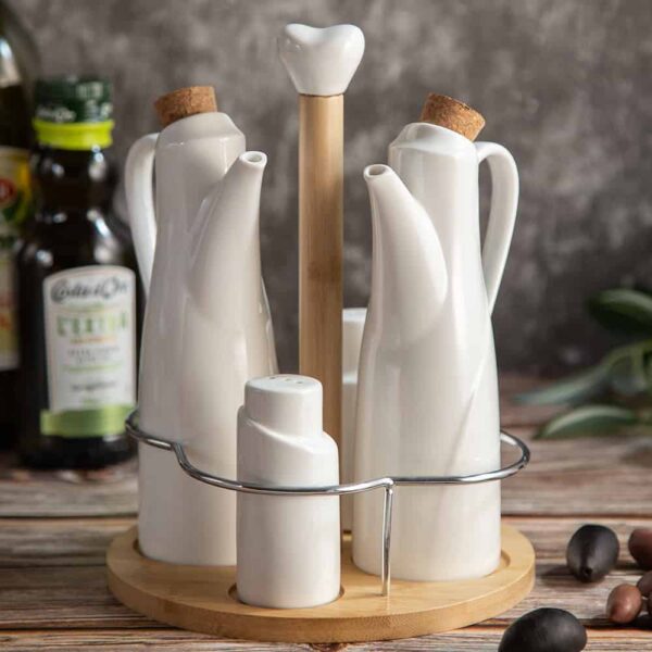Oil, vinegar, salt and pepper set - Classic from the Bamboo series