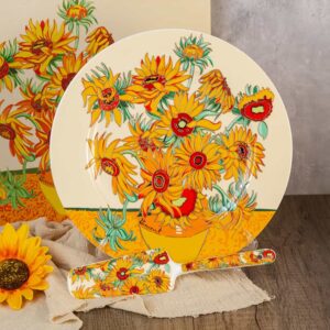 Cake Plate with Spatula from the Sunflowers Series