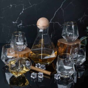 Whiskey set with decanter - Gold