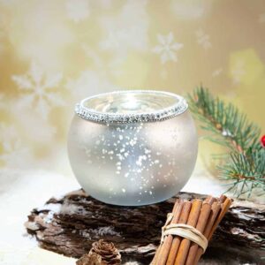 Christmas candle holder Silver - M circle