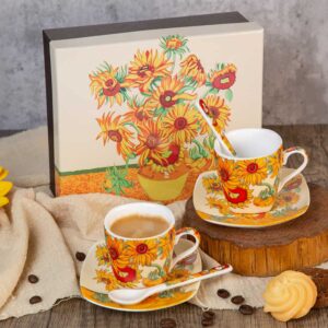 Coffee Cup Set from the Sunflowers Series