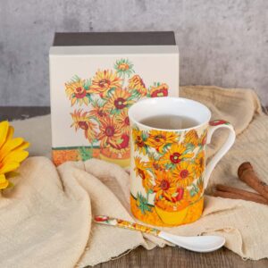 Gift Tea Cup - Classic Sunflowers 240ml