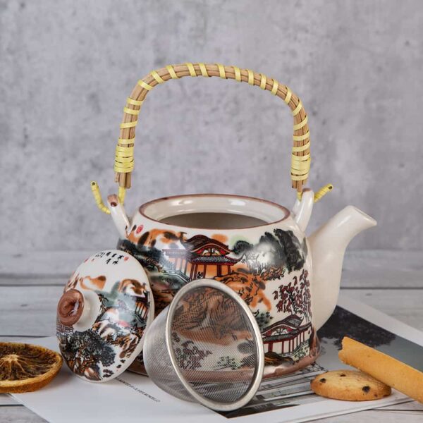 850ml Teapot with Chinese Decoration