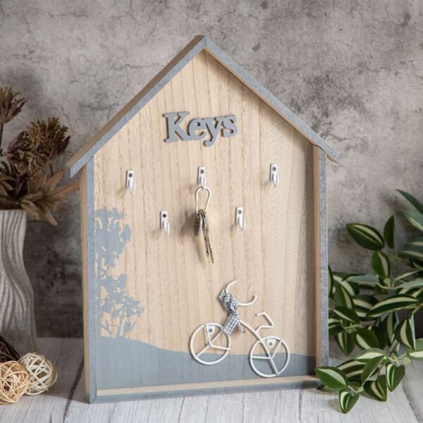 Key hanger - House "Keys" in gray