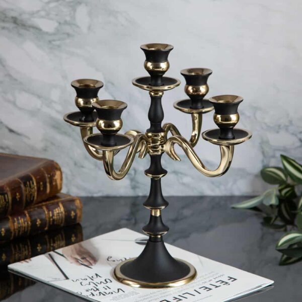 Black and gold candlestick