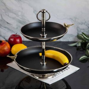 Cake tray on two levels - Black