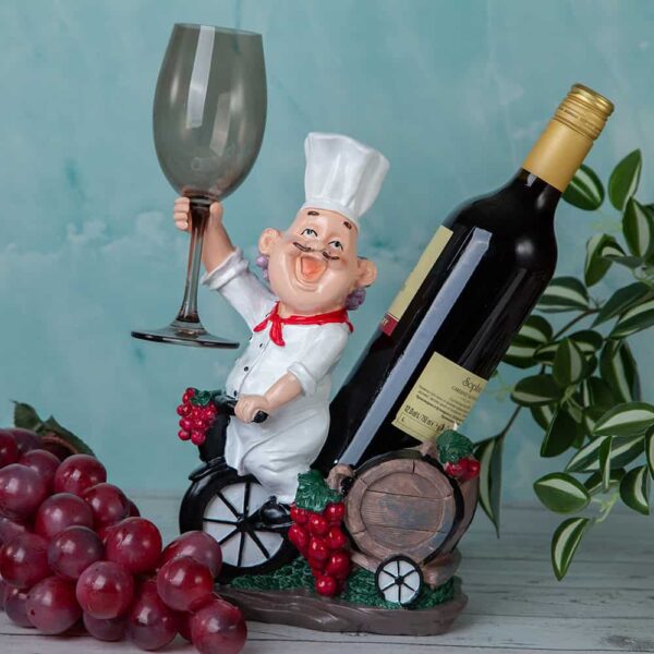 Bottle and glass holder - Chef