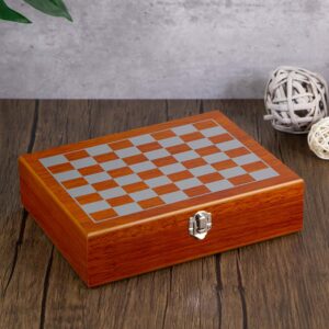 Chess set with flask - Brown