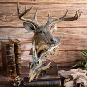 Large deer head decorative figurine