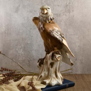 Decorative figurine of a perched eagle