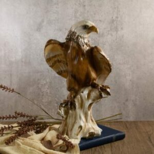 Decorative figurine of a perched eagle