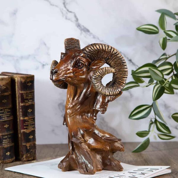 Ram's head decorative figurine