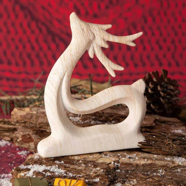 Decorative laying down deer figurine from the series Natyur