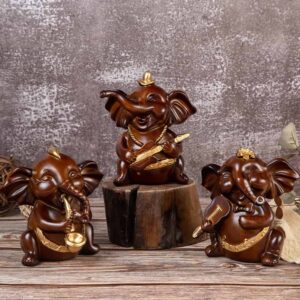Decorative figurines - Elephants musicians