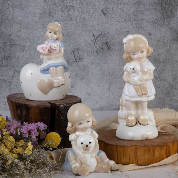 Girl with Bear 16.5cm - Love in Embrace