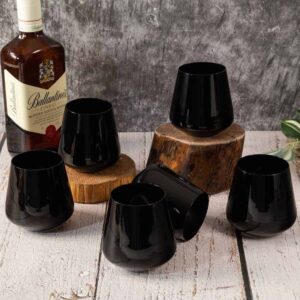 Whiskey glasses in black from the Sandra set  320ml