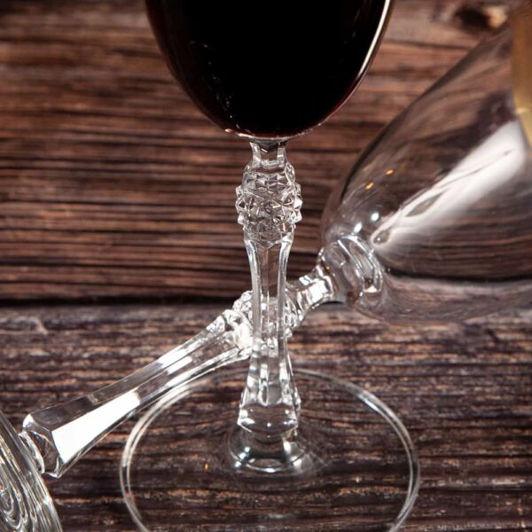 Red wine glasses from Parus series - gold