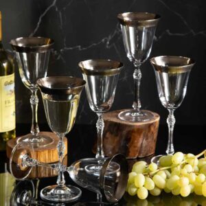 White wine glasses from Parus series - silver