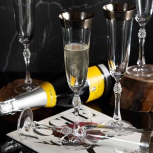 Champagne glasses from Parus series - silver