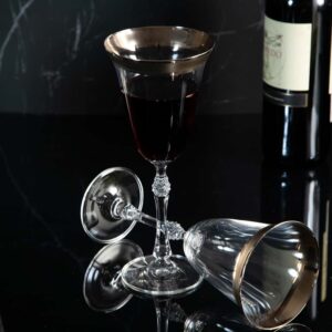 Red wine glasses from Parus series - silver