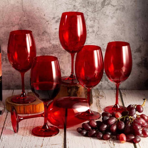 Red wine glasses from the Silvia red series - 450 ml