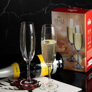 Champagne glasses from the Fiora Love series 220ml