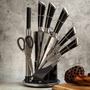 Set of kitchen knives - Bass black and gray