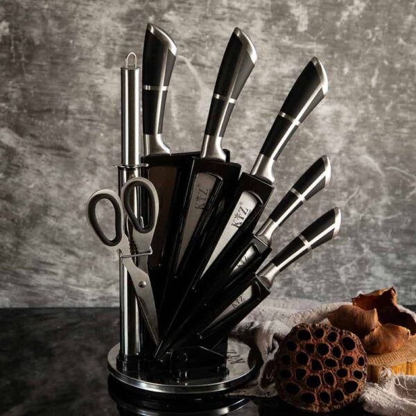 Set of kitchen knives - KTZ black