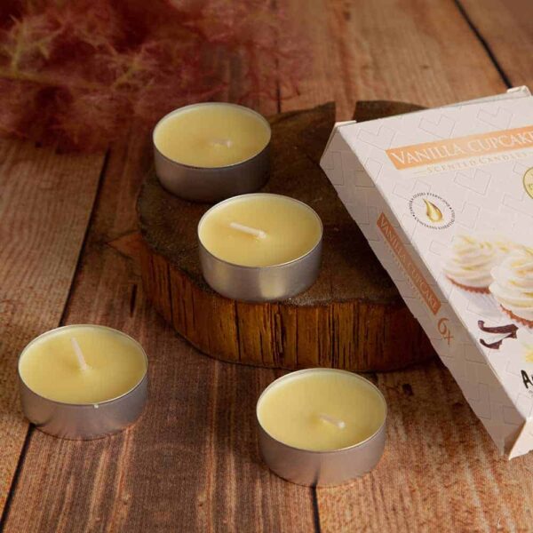 Tea candles 6pcs, Vanilla cupcake