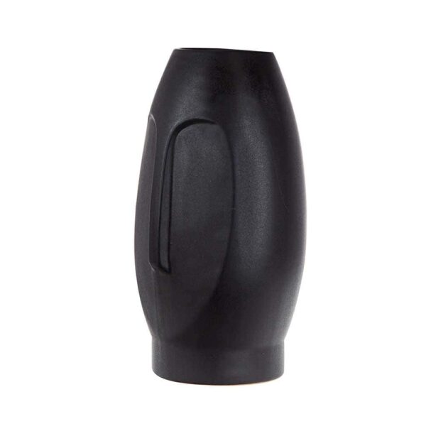 Ceramic vase from the Faces series in black - M