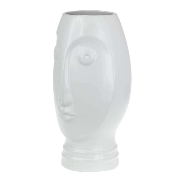 Ceramic vase from the Faces series in white - XXL